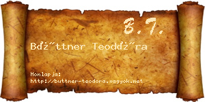 Büttner Teodóra névjegykártya
